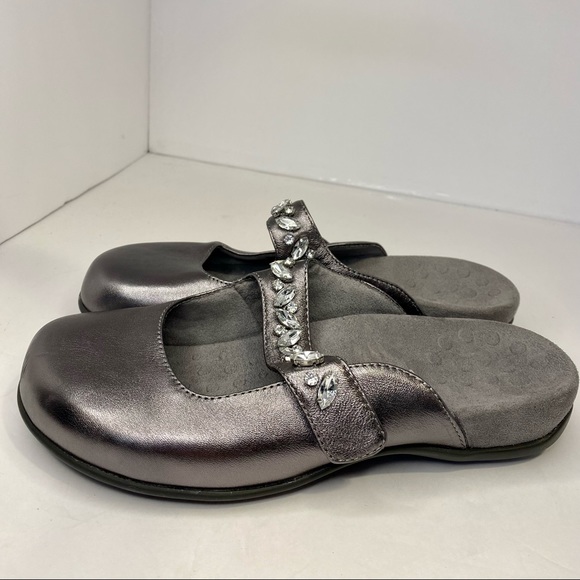 Vionic “Jenelle” Pewter Metallic Leather Mule - Women’s size 8 - Picture 3 of 6
